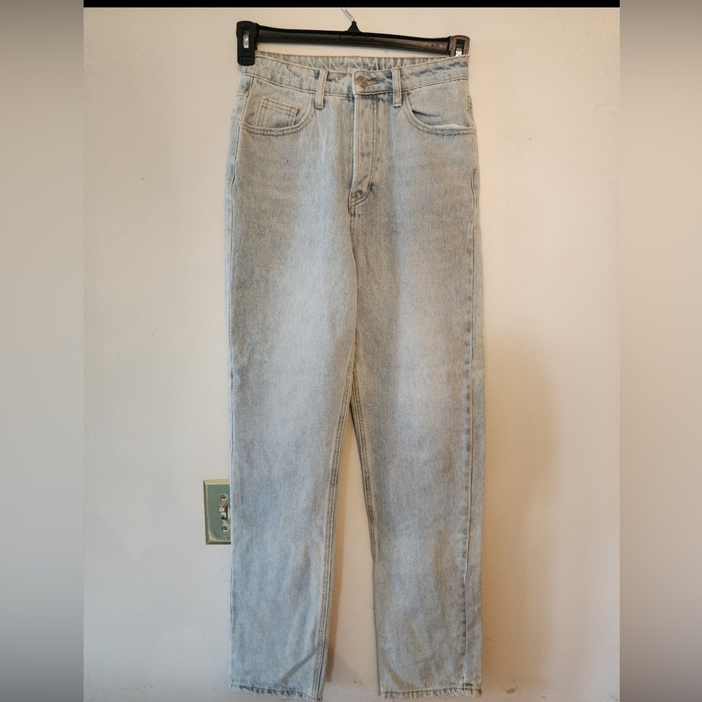High rise wide leg shein acid wash Jeans size 27/32